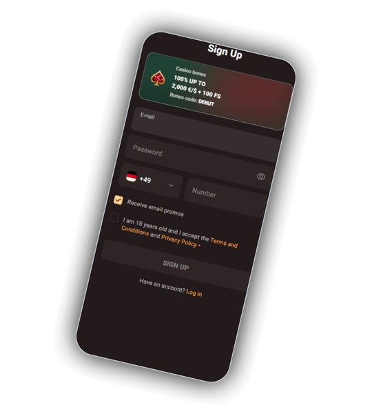Account registration and login screen at Win Kingdom Casino